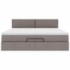 vidaXL Ottoman bed met matras 160x200cm stof taupe