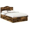 vidaXL Bedframe met lade Gerookte Eik 135 x 190 cm Ingenieurshout
