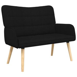 vidaXL 2-Zits Sofa Zwart 115 x 61 x 87 cm Stof