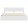 vidaXL Bedframe met hoofdeinde Wit 200 x 200 cm Massief grenenhout