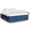 vidaXL Bedframe zonder matras stof blauw 180x200 cm