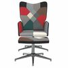 vidaXL Relaxstoel met voetenbank patchwork stof