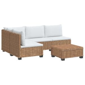 vidaXL 5 st Rieten Loungeset met Kussens GENDT Natuurlijk rattan