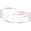 vidaXL Boxspring bed met matras met LED Zwart 140 x 200 cm Stof