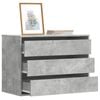 vidaXL Ladekast 80x41x58 cm bewerkt hout betongrijs