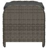 vidaXL Tuinkruk met kussen 58x46x46 cm poly rattan grijs