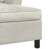 vidaXL Chaise Lounge met kussen Crème 91 x 157 x 91 cm Fluweel