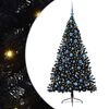 vidaXL Kunstmatig Voorverlicht Kerstboom met 300 LED Zwart 180 cm PVC
