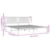 vidaXL Bedframe met hoofdbord metaal wit 183x213 cm