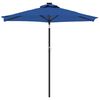 vidaXL Parasol met stalen paal 225x225x212 cm azuurblauw