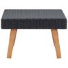 vidaXL Tuintafel poly rattan zwart