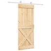 vidaXL Schuifdeur 80 x 210 cm Massief Grenenhout (Niet-Behandeld)