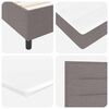 vidaXL Boxspring bed met matras met hoofdeinde Taupe 180 x 200 cm Stof