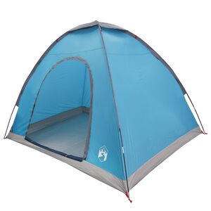 vidaXL Kamperen tent 2-persoons Blauw 185T Polyester met PU coating