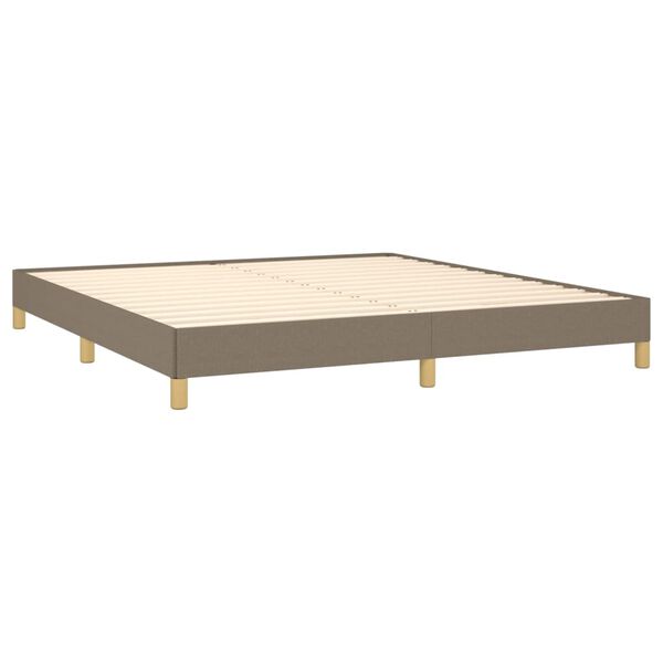vidaXL Bedframe zonder matras stof taupe 180x200 cm