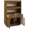 vidaXL Hoge kast 67x40x108,5 cm massief grenenhout honingbruin