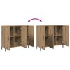 vidaXL Dressoir 90x34x80 cm bewerkt hout artisanaal eikenkleurig
