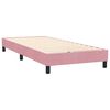vidaXL Boxspring met matras fluweel roze 100x220 cm
