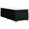 vidaXL Boxspring met matras stof zwart 90x190 cm
