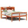 vidaXL Bed met boekenkast zonder matras grenenhout wasbruin 160x200 cm