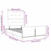 vidaXL Bedframe met hoofdeinde Lichtgrijs 120 x 190 cm Stof