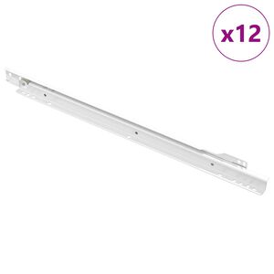 vidaXL Ladegeleider 12 pcs Wit 450 mm Staal