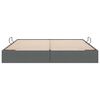 vidaXL Opslag bed met hoofdeinde Donkergrijs 160 x 200 cm Stof