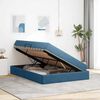 vidaXL Opbergbed met matras Donkerblauw 140 x 200 cm Fluweel