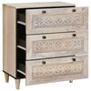 vidaXL Dressoir 60 x 33 x 75 cm massief mangohout Wit