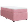 vidaXL Boxspring met matras fluweel roze 90x190 cm