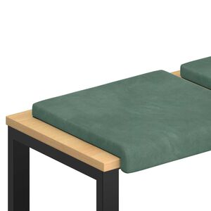 vidaXL Bankkussen 2 st fluweel Zeegroen Diepte 35 cm