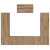 vidaXL Tv-meubelset Wandgemonteerd 7 pcs Artisan Eiken Bewerkt hout