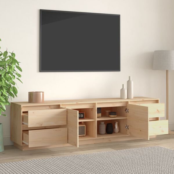 vidaXL Tv-meubel 176x37x47,5 cm massief grenenhout