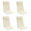 vidaXL Stoelkussens 4 st hoge rug oxford stof cr&egrave;mekleurig