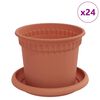 vidaXL Plantenpotten 24 st Baksteenrood Kunststof