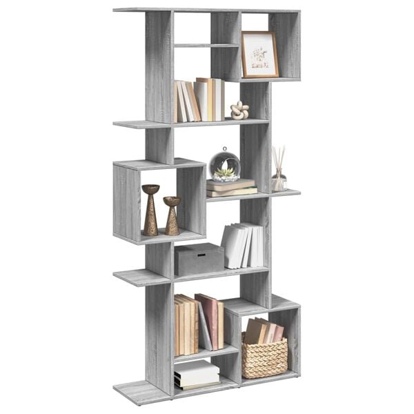 vidaXL Boekenkast 92x29x188 cm bewerkt hout grijs sonoma eikenkleurig