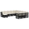vidaXL Tuinbankenset 12 st Zwart poly rattan