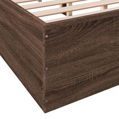 vidaXL Bedframe bewerkt hout bruin eikenkleur 120x200 cm