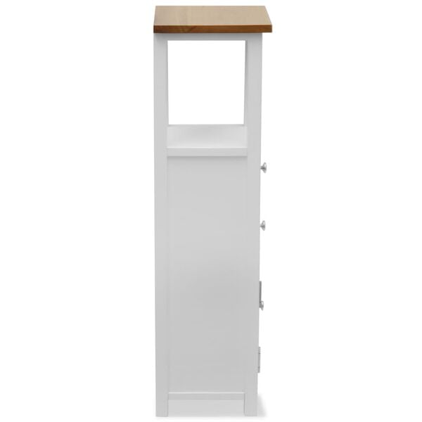 vidaXL Ladekast hoog 26x26x94 cm massief eikenhout