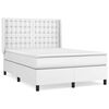 vidaXL Boxspring met matras kunstleer wit 140x190 cm