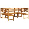 vidaXL Tuinbankset 5 st Bruin Massief Acaciahout