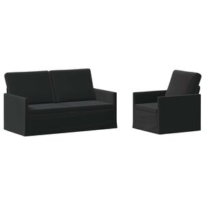 vidaXL Bankstel 2 pcs Zwart fluweel