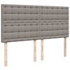 vidaXL Ottoman bed met matras en LED's 180x200cm stof taupe