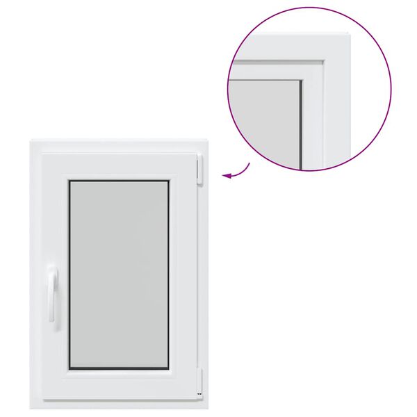 vidaXL Kelderraam "RISOR" 50x75 cm draai-kiep DIN rechts wit