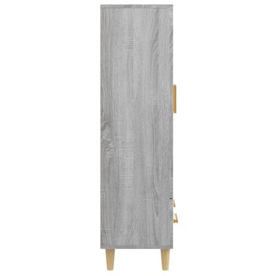 vidaXL Hoge kast 70x31x115 cm bewerkt hout grijs sonoma eikenkleurig