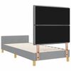 vidaXL Bedframe met hoofdeinde Lichtgrijs 80 x 200 cm Stof