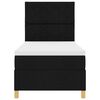 vidaXL Boxspringbed met matras met hoofdeinde Zwart 100 x 200 cm Stof