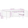 vidaXL Salontafel 100x54x40 cm massief mangohout lichtgrijs