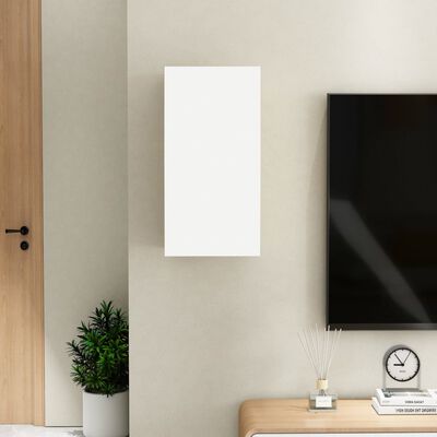 vidaXL Tv-meubel 30,5x30x60 cm spaanplaat wit en sonoma eikenkleurig