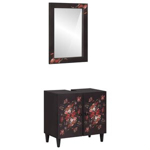 vidaXL Badkamerkastenset Wandgemonteerd 2 pcs Massief Mango Hout